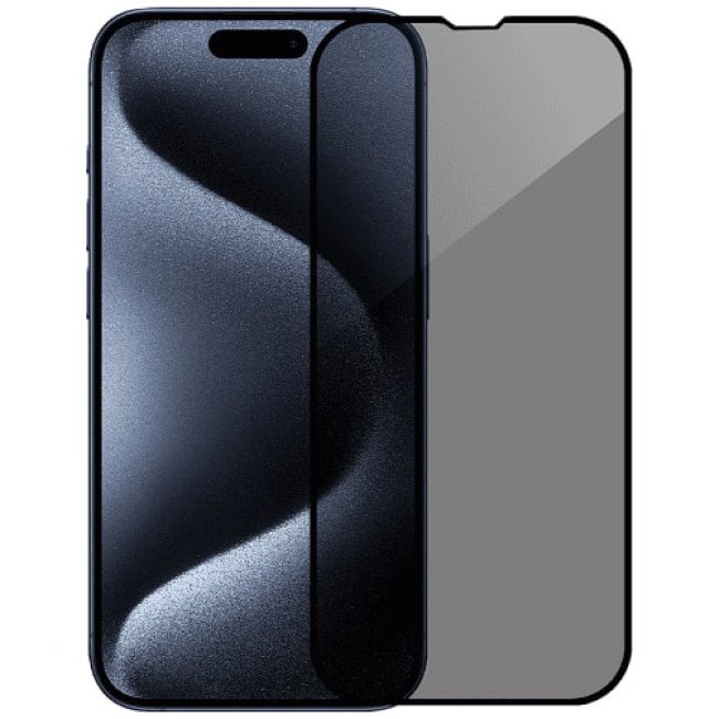Захисне скло Monblan for iPhone 16 Plus/15 Plus/14 Pro Max 2.5D Anti Peep 0.26mm (Black)
