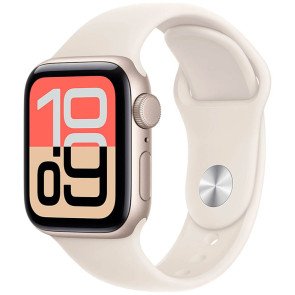 Apple Watch SE 3 GPS 40mm Starlight Aluminium Case with Starlight Sport Band S/M (MEH34)