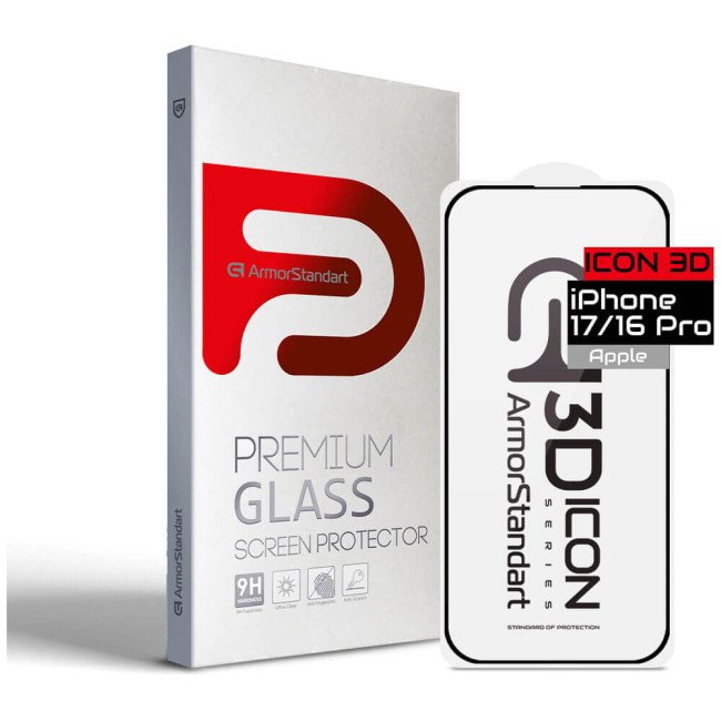 Захисне скло ArmorStandart Icon 3D for Apple iPhone 17 / 16 Pro (ARM86213)