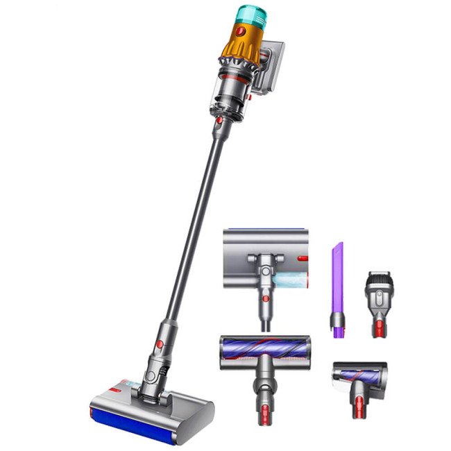 Вертикальний пилосос Dyson V12s Detect Slim Submarine Yellow/Nickel (485350-01) ГАРАНТІЯ 12 міс.