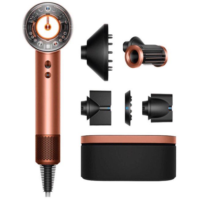 Фен Dyson Supersonic HD16 Nural Hair Dryer Straight+Wavy Amber Silk (143644-01) ГАРАНТІЯ 12 міс.