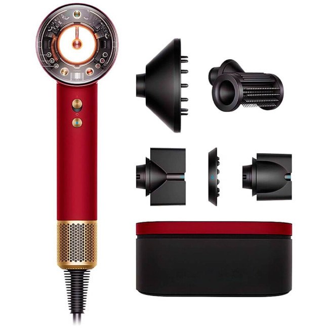 Фен Dyson Supersonic HD16 Nural Hair Dryer Straight+Wavy Red Velvet/Gold (493117-01) ГАРАНТІЯ 12 міс.